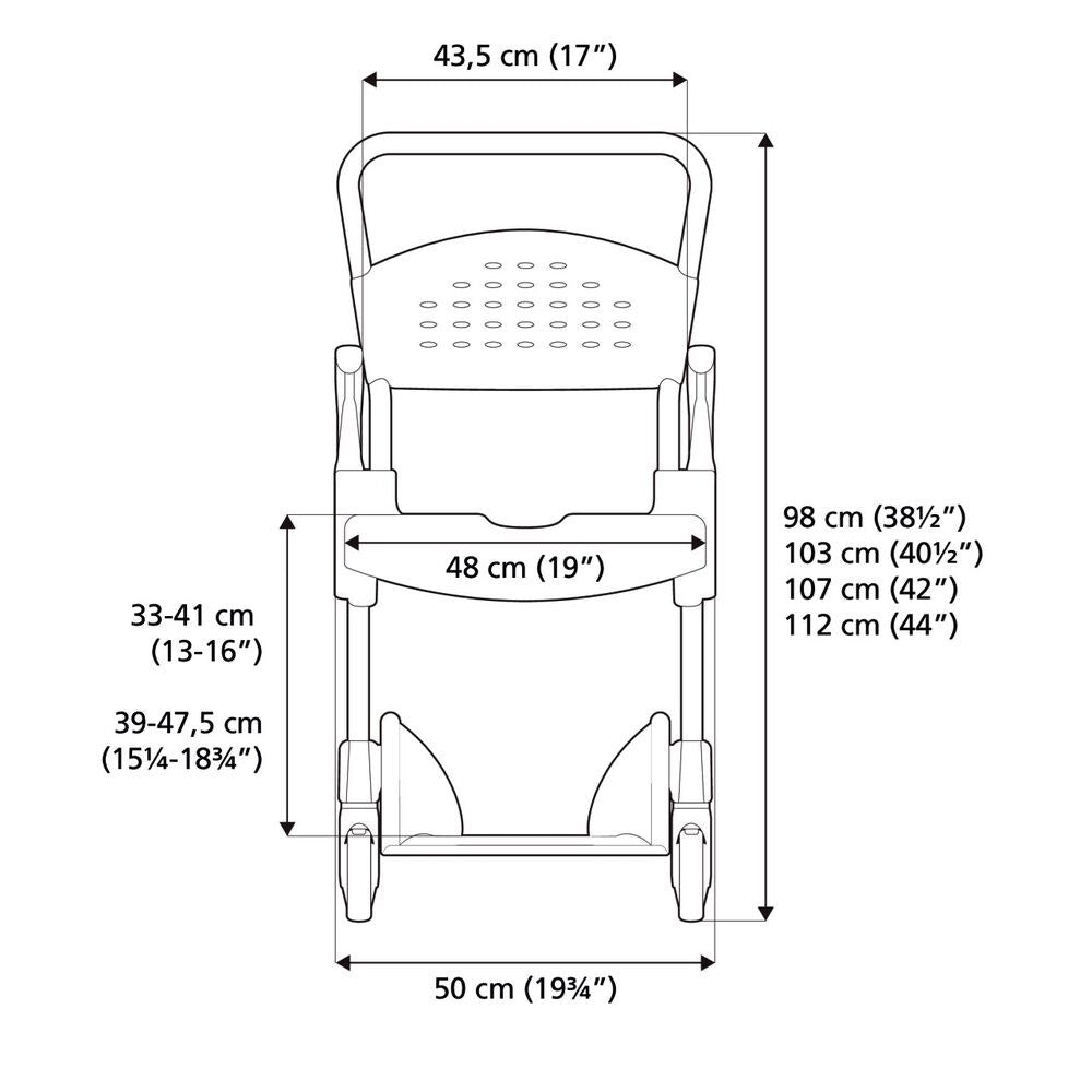 Etac Clean Mobile Shower Commode