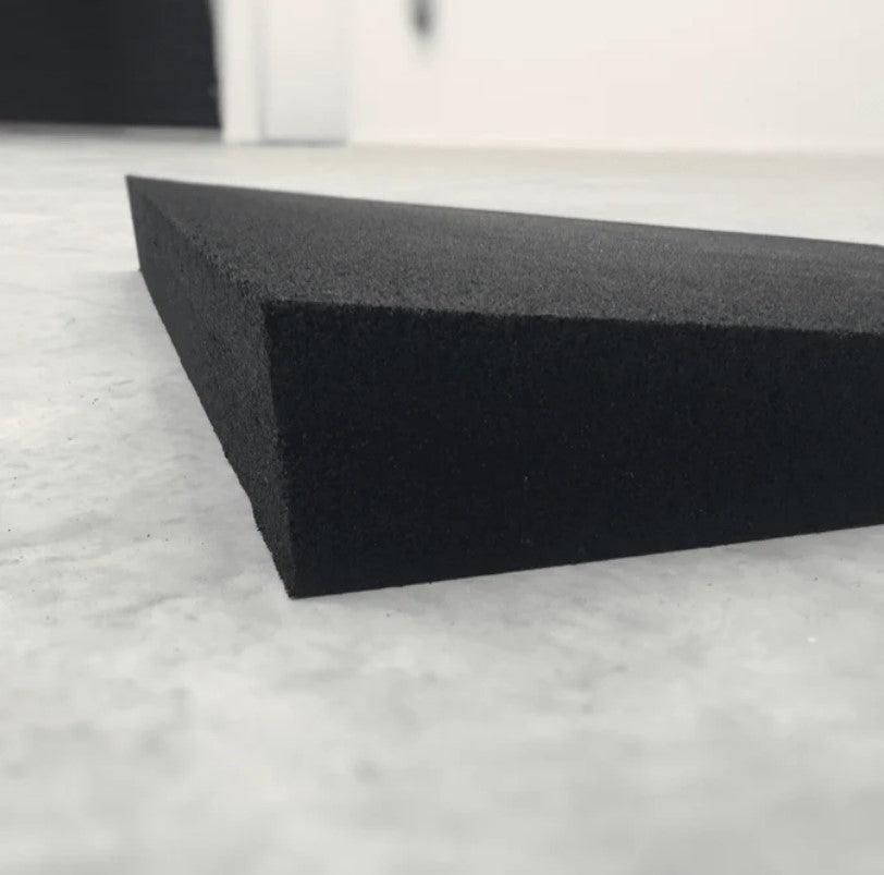 Recycled Rubber Wheelchair Threshold Door Ramp 1:8 Gradient - Straight Edges