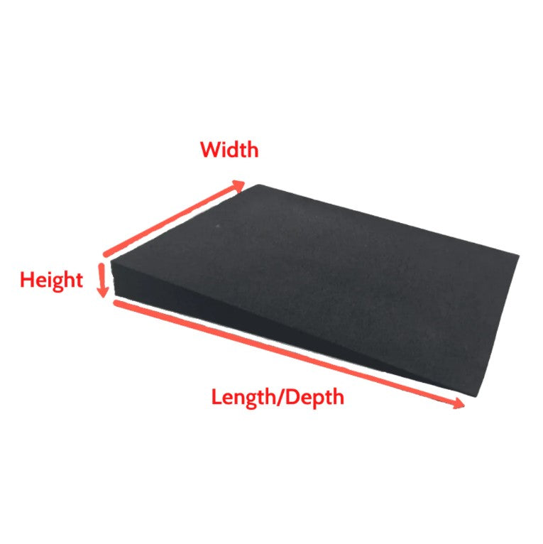 Recycled Rubber Wheelchair Threshold Door Ramp 1:8 Gradient - Straight Edges