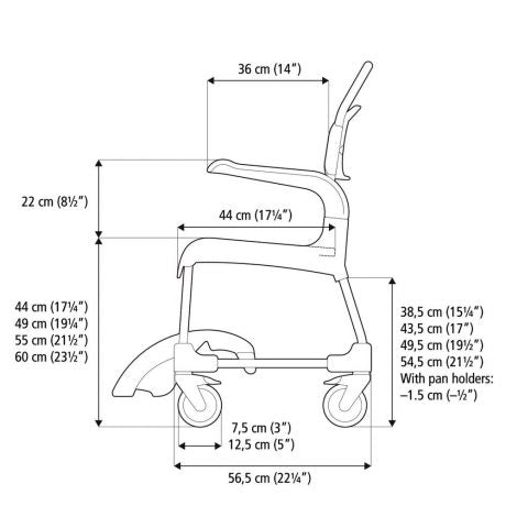 Etac Clean Mobile Shower Commode