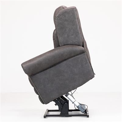 Donatello Lift Recliner- Petite - Lateral Back Canyon Steel