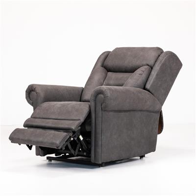 Donatello Lift Recliner- Petite - Lateral Back Canyon Steel