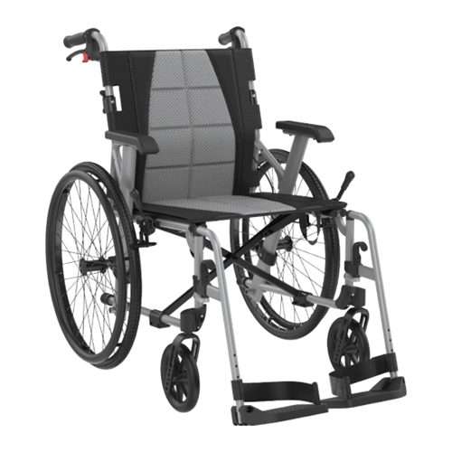 Aspire SOCIALITE Folding Wheelchair - Self Propelled-Silver