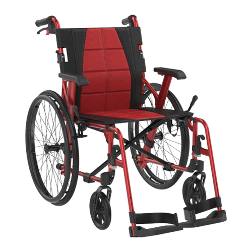Aspire SOCIALITE Folding Wheelchair - Self Propelled-Red