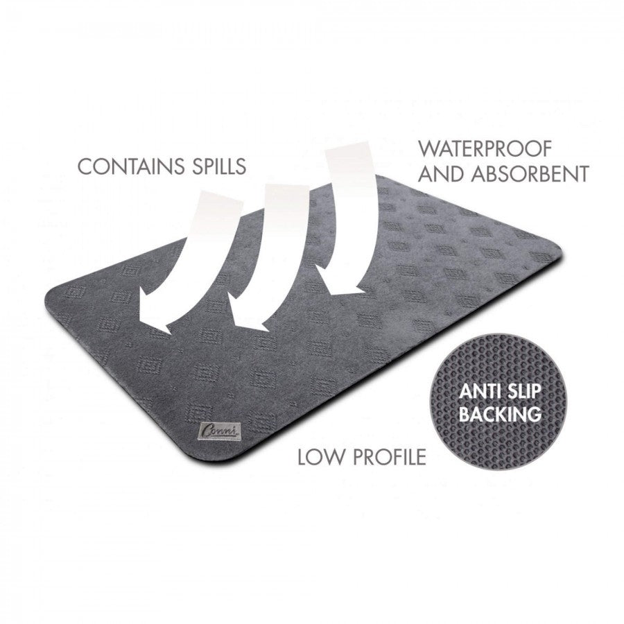 Conni Anti-Slip Floor Mat Mid Runner - Grey -50cm x 115cm