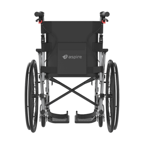 Aspire SOCIALITE Folding Wheelchair - Self Propelled-Silver