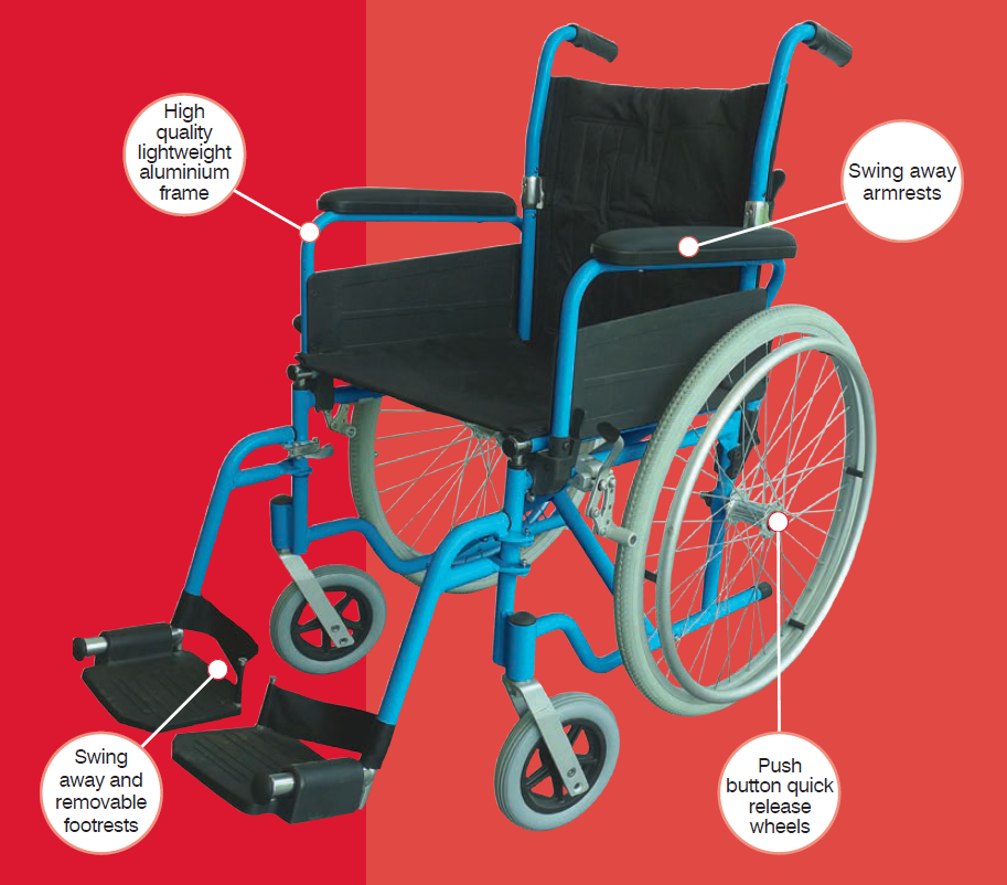 MLE Economy Aluminium Wheelchair