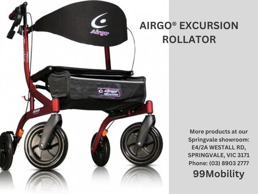 AIRGO EXCURSION ROLLATOR X18, SMALL HEIGHT - CRANBERRY