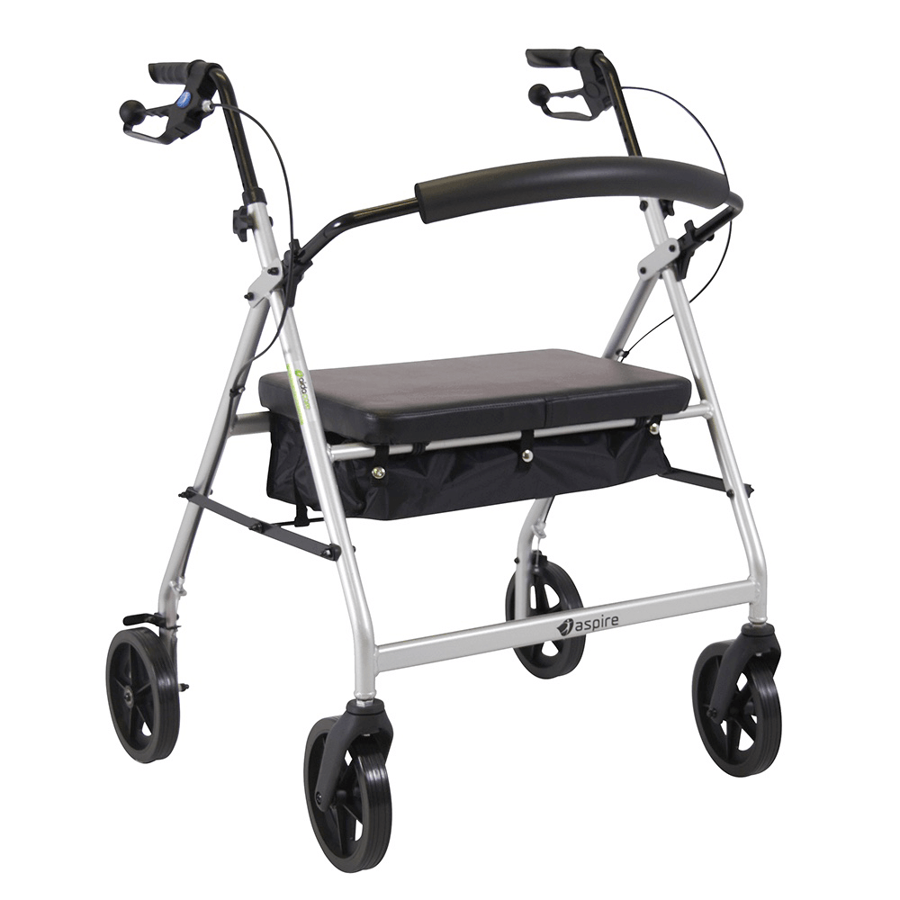 Aspire XL Heavy Duty Seat Walker - Silver