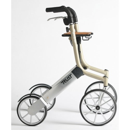 TRUSTCARE LET’S GO OUT ROLLATOR - BEIGE (WITH BACKREST & BAG)