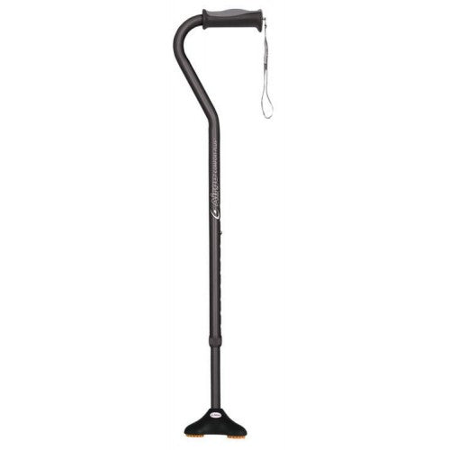 AIRGO COMFORT-PLUS CANE WITH MINIQUAD ULTRA-STABLE TIP - BLACK