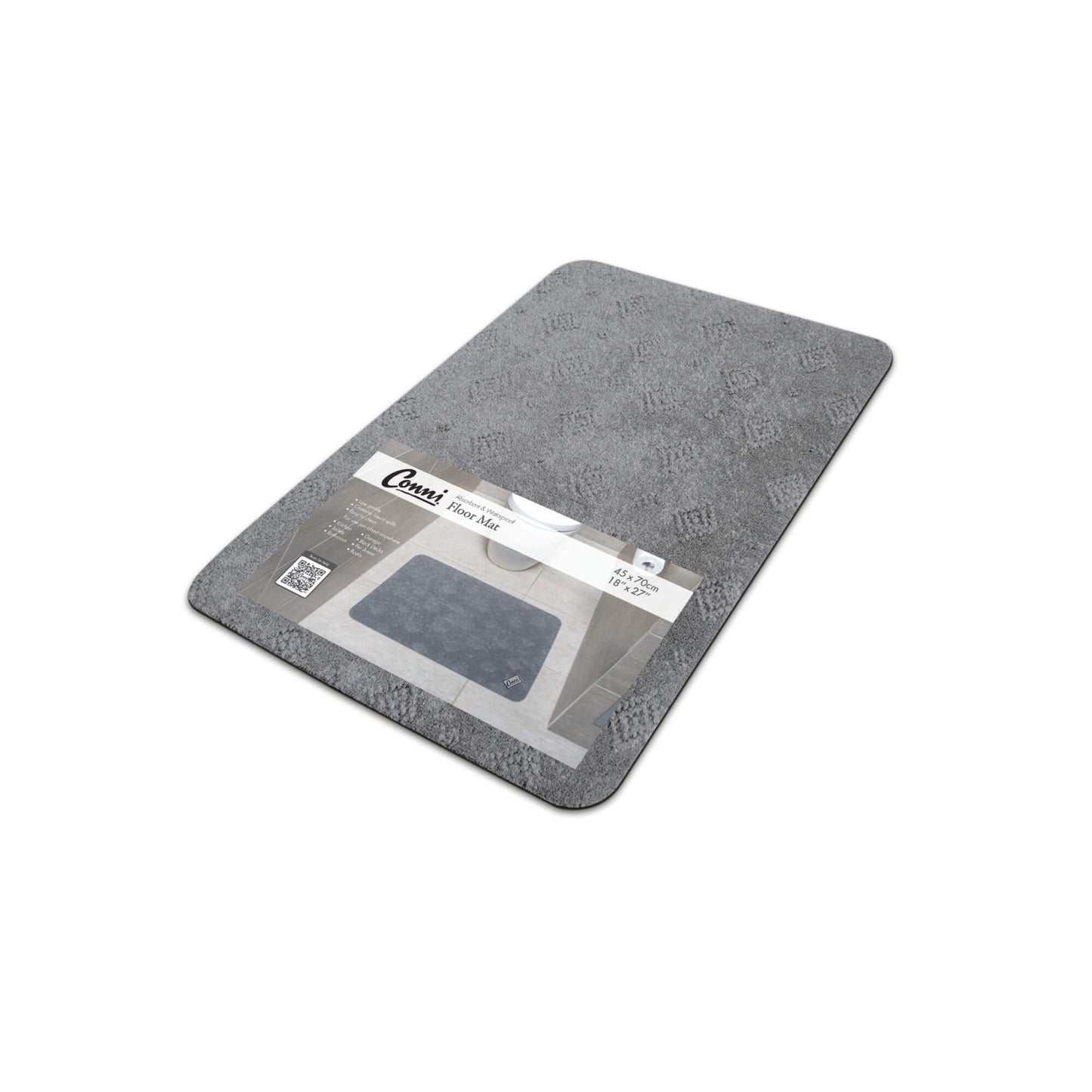 Conni Anti-Slip Floor Mat - Grey (4 Sizes)