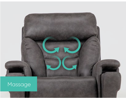 Donatello Plus Lift Recliner - Canyon Steel - 5 Motors - 2 Sizes