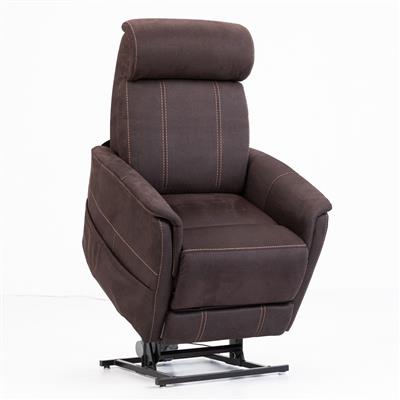 KAHLO LIFT RECLINER - STONEWASH FUDGE