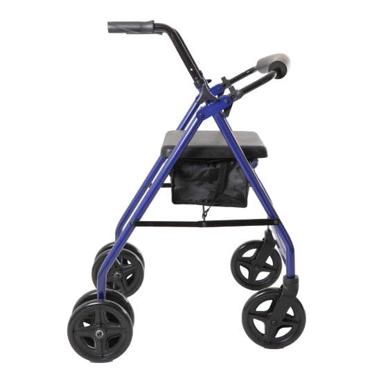 ASPIRE PUSH DOWN SEAT WALKER / ROLLATOR - blue