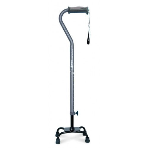 AIRGO COMFORT-PLUS ADJUSTABLE QUAD CANES, LARGE BASE - CHARCOAL