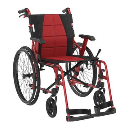 Aspire SOCIALITE Folding Wheelchair - Self Propelled-Red