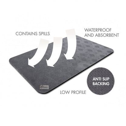 Conni Anti Slip Floor Mat Classic - Grey-60cm x 90cm