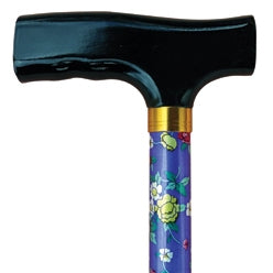 MLE Floral T Handle Walking Canes (3 Colours)