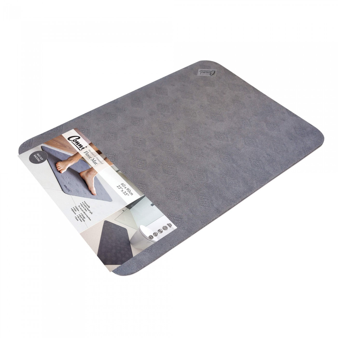 Conni Anti Slip Floor Mat Classic - Grey-60cm x 90cm