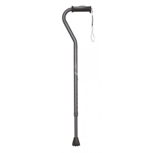 AIRGO COMFORT-PLUS ALUMINUM CANE, OFFSET HANDLE - CHARCOAL