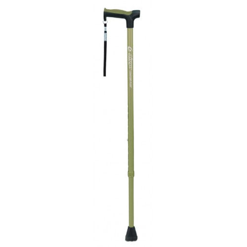 AIRGO COMFORT-PLUS ALUMINUM CANE, DERBY HANDLE - OLIVE