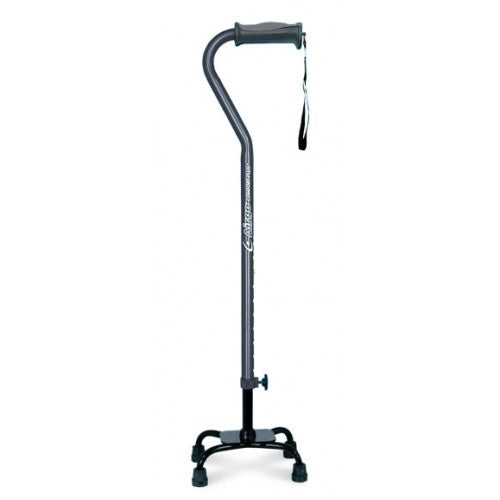 AIRGO COMFORT-PLUS ADJUSTABLE QUAD CANES, SMALL BASE - BLACK