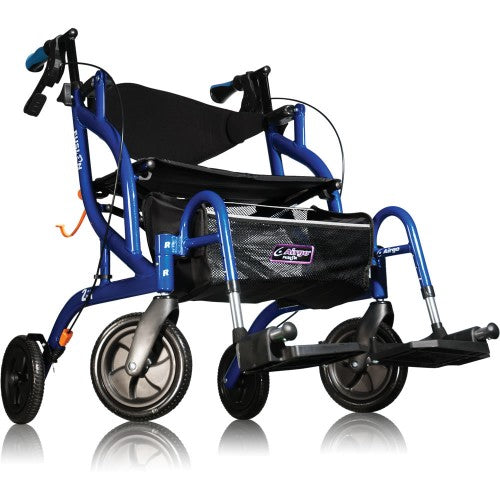 AIRGO FUSION SIDE-FOLDING ROLLATOR AND TRANSPORT CHAIR