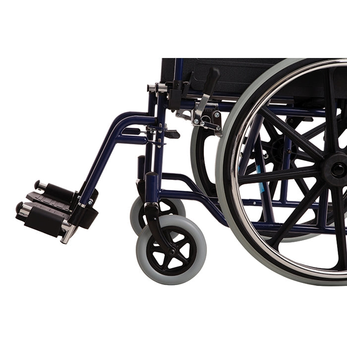 MLE - With Care Economy Steel Wheelchair -Blue