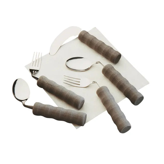 PAT-AA5556L, Homecraft Lightweight Foam Handled Angled Cutlery, 